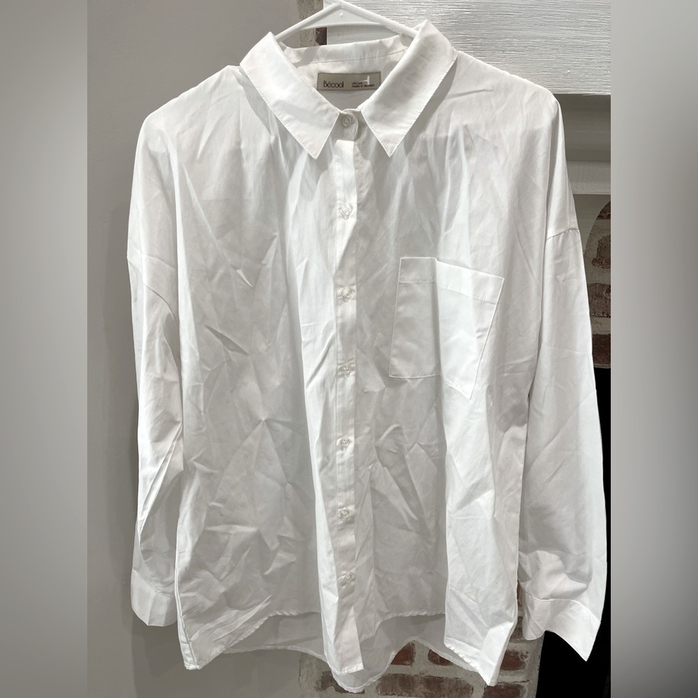 BêCool Oversized White Button Up
